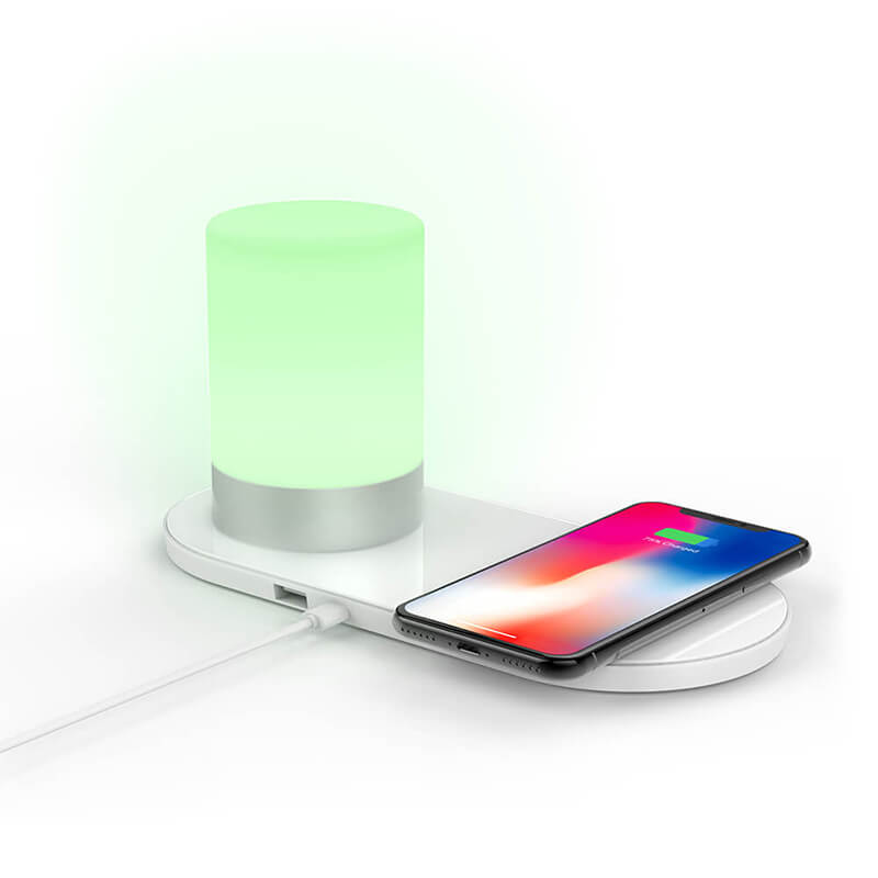 RGB Lamp cu stație de încărcare fără fir (pentru telefon iPhone sau Android)